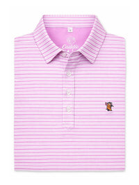 Thumbnail for Youth - Caddie Magnolia Striped Polo - Pink