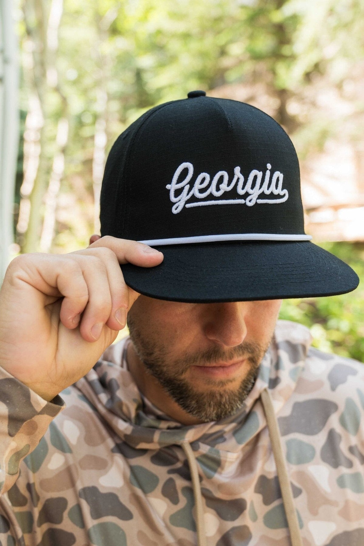 Georgia Script Cap - Black