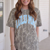 Thumbnail for PREORDER | Lulu Mac Mossy Oak Bottomland Graphic Tee – Light Blue