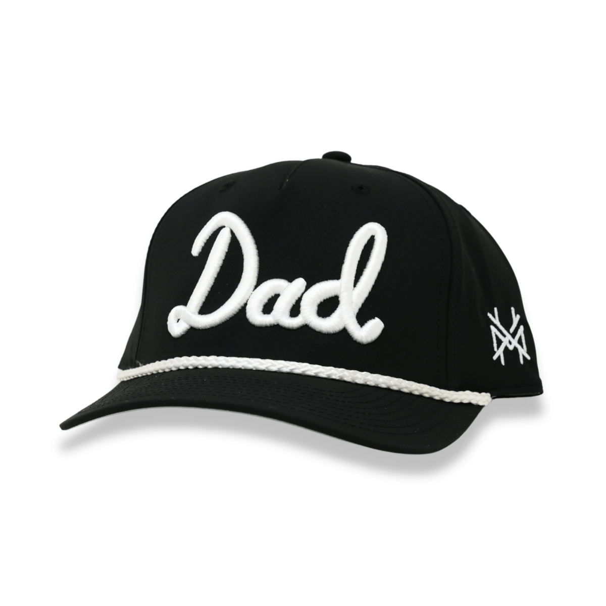 Dad Trucker Cap - Black/White Rope