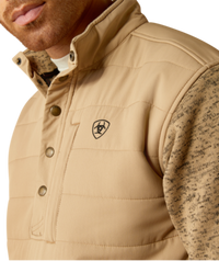 Thumbnail for Caldwell Reinforced Quarter Snap Pullover -Heathered Khaki/Khaki