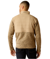 Thumbnail for Caldwell Reinforced Quarter Snap Pullover -Heathered Khaki/Khaki