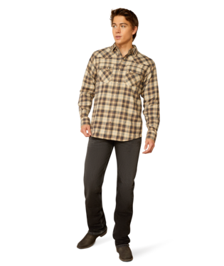 Holin Retro Snap LS Shirt - Sandshell