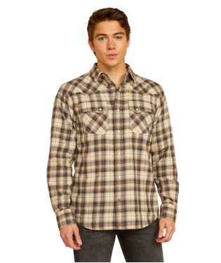 Holin Retro Snap LS Shirt - Sandshell