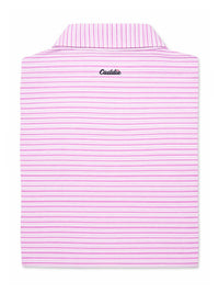 Thumbnail for Youth - Caddie Magnolia Striped Polo - Pink
