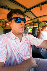 Thumbnail for Edisto Polo - Peach/White