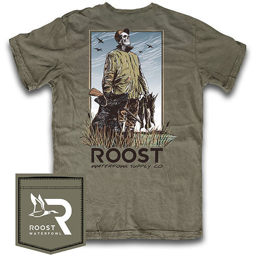 Roost Skeleton Hunter SS Tee - Charcoal