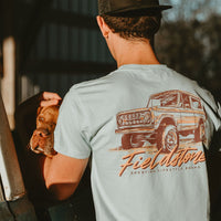 Thumbnail for Fieldstone Neon Bronco SS Tee - Chambray