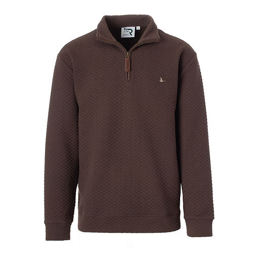 Fieldstone Drake Quilted Quarter Zip - Brown