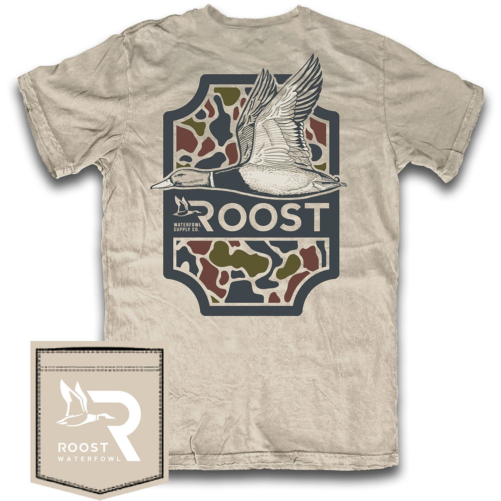 Roost Camo Shield SS Tee - Khaki