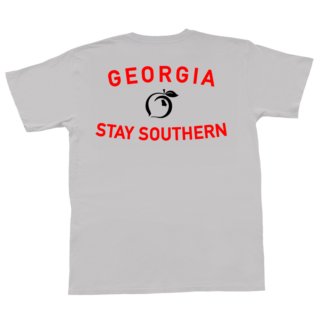 Peach State Pride GA Emblem SS Tee Oyster – Home Bound Apparel