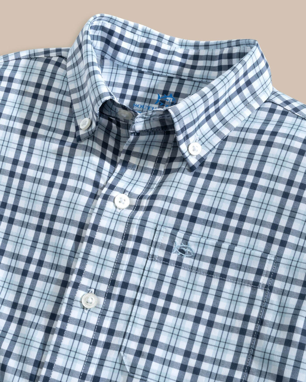 Boys Intercoastal Haywood Plaid Sport Shirt - Triumph Blue