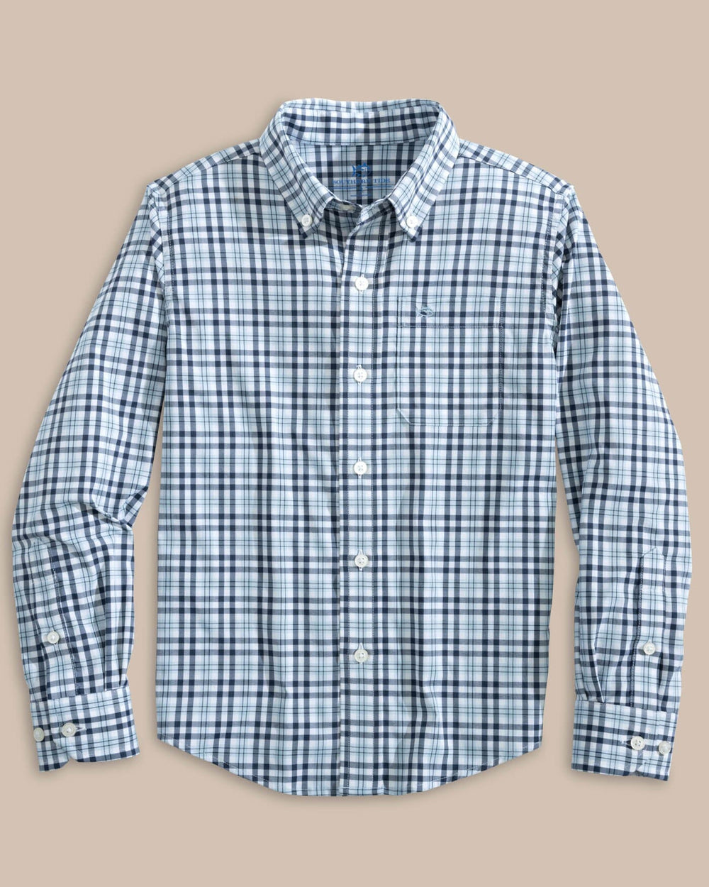 Boys Intercoastal Haywood Plaid Sport Shirt - Triumph Blue