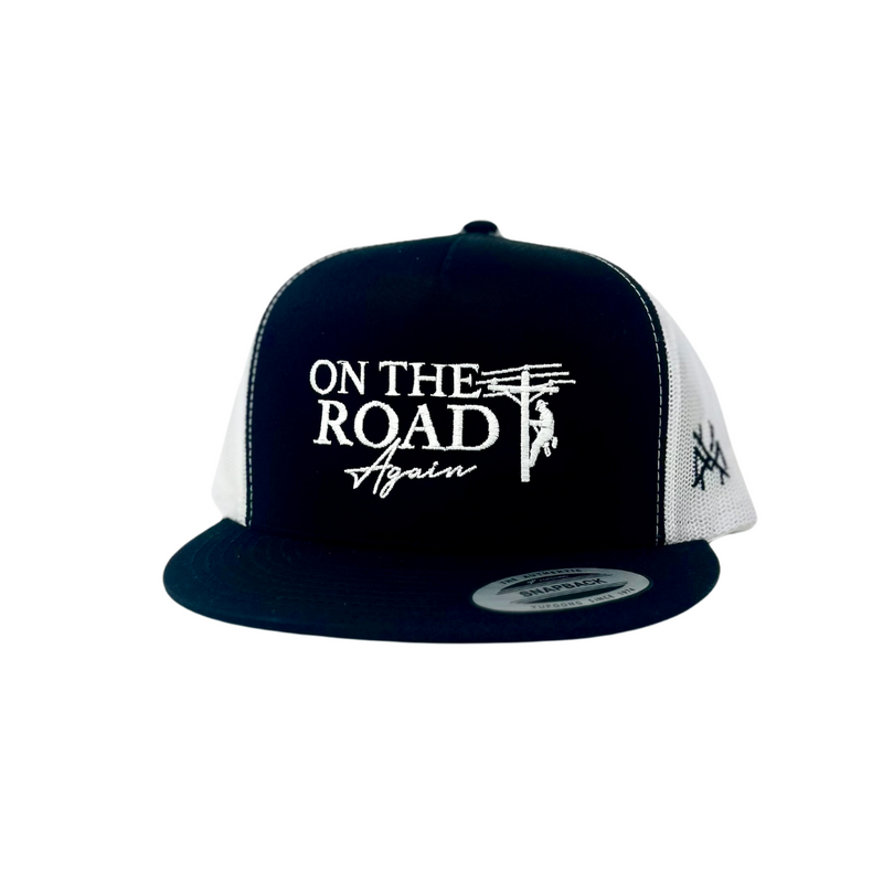 On The Road Again Lineman Cap - Black/White