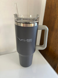 Thumbnail for 40oz Tumbler with Handle & Straw - Charcoal