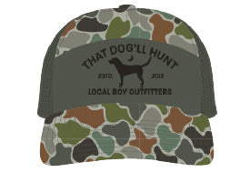 That Dog'll Hunt 7 Panel Cap - Forest Old School Camo/Loden