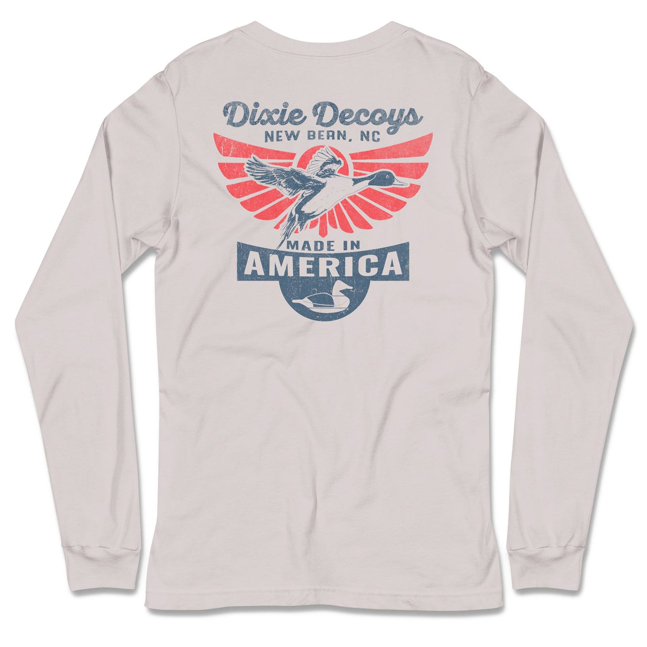 Made In America LS Tee - Light Grey