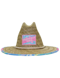 Thumbnail for Youth - Boys Cabo Straw Hat Floral Flamingo