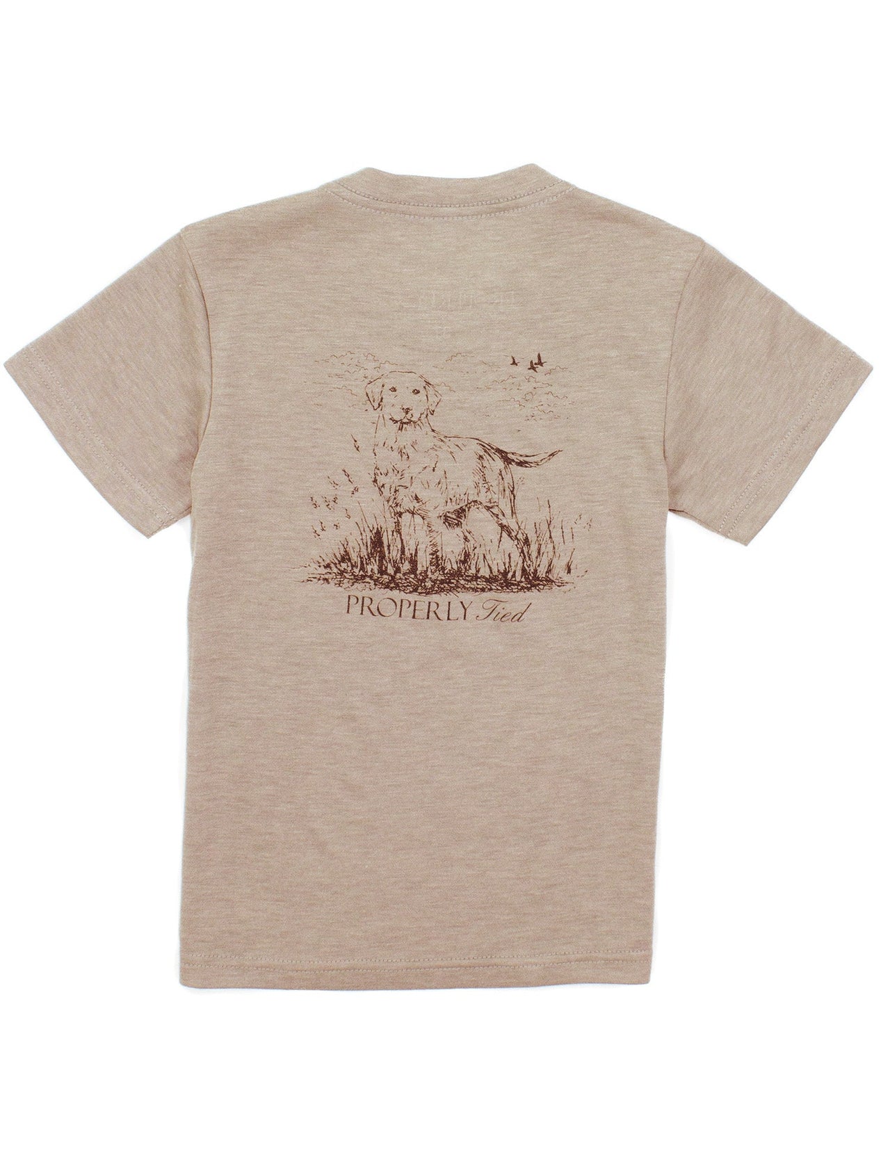 Youth Portland SS Pocket Labrador Tee - Sand