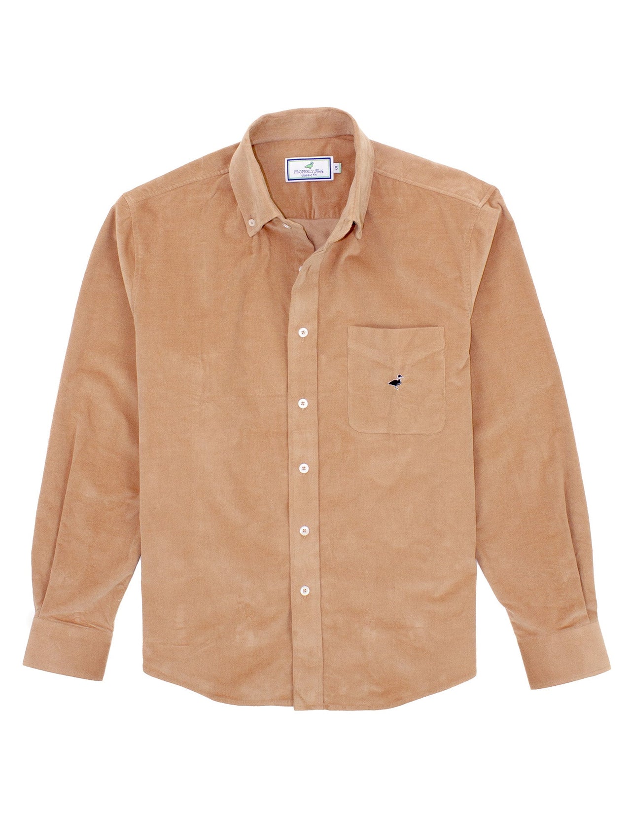 Pinwale Cord LS Button Up - Chestnut