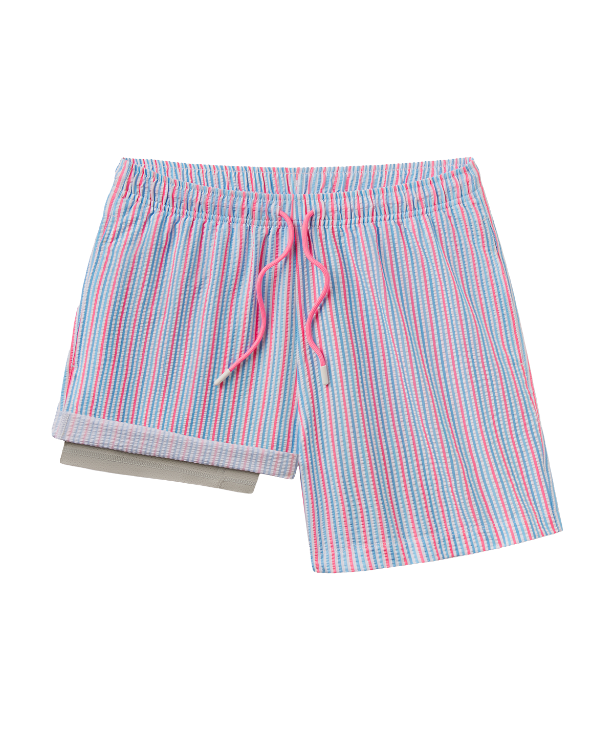 Clubhouse Seersucker Swim Shorts - Berry Tide