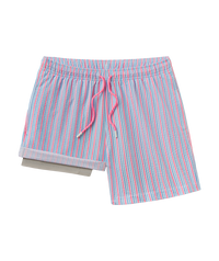 Thumbnail for Clubhouse Seersucker Swim Shorts - Berry Tide