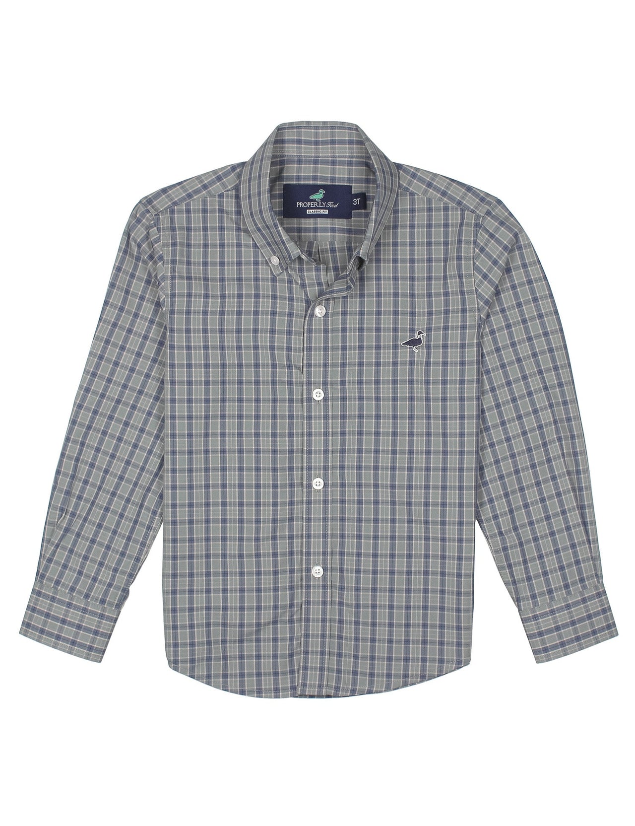 Seasonal Long Sleeve Button Down Sportshirt - Blue Ridge