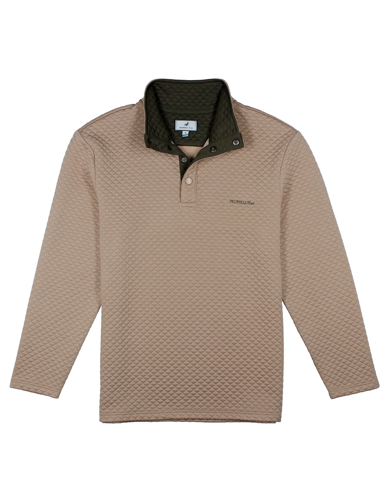 Properly Tied Quilted Club Pullover - Sand