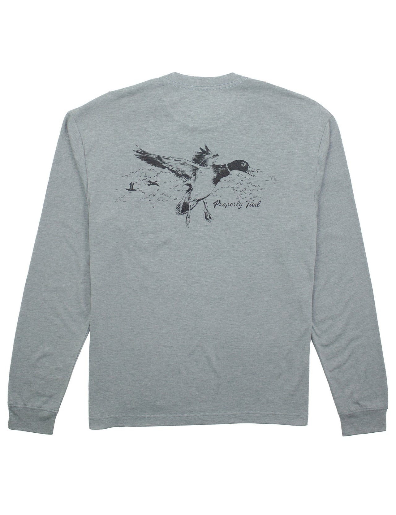Portland Flying Mallard LS Tee - Moss Grey