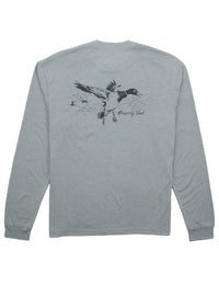 Thumbnail for Portland Flying Mallard LS Tee - Moss Grey