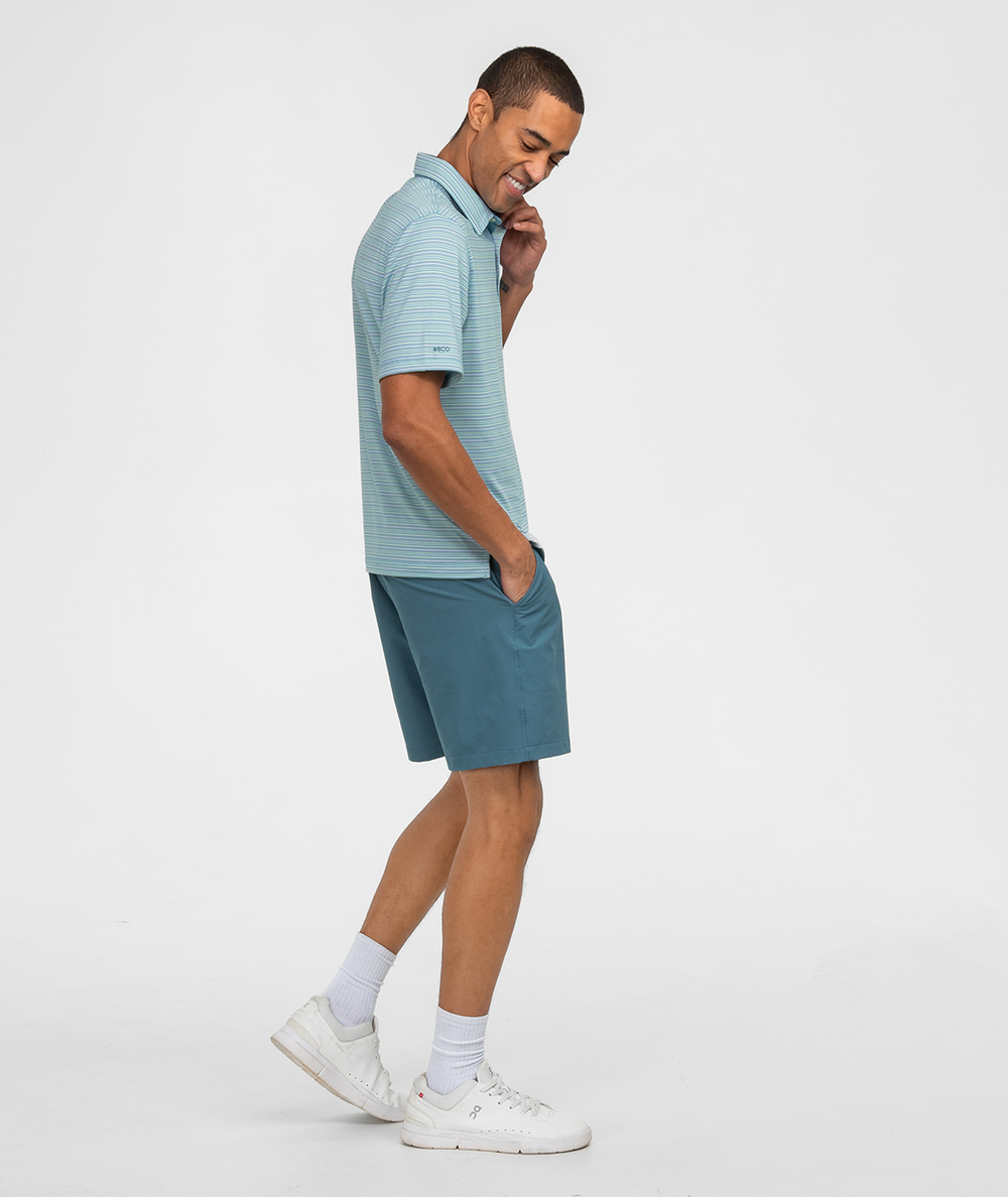 Sawgrass Stripe Polo - Maui Lime
