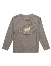 Thumbnail for Youth - Whitetail Deer Tan LS Performance Tee