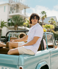 Thumbnail for Clubhouse Seersucker Baja Shirt SS - Berry Tide