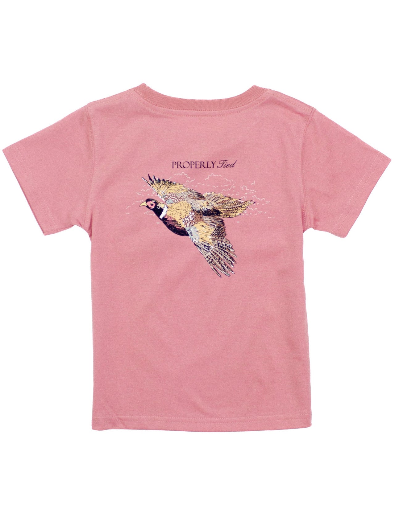 Youth Pheasant Hunt SS Tee - Salmon