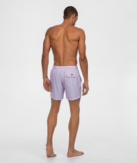 Thumbnail for Clubhouse Seersucker Swim Shorts - Berry Tide