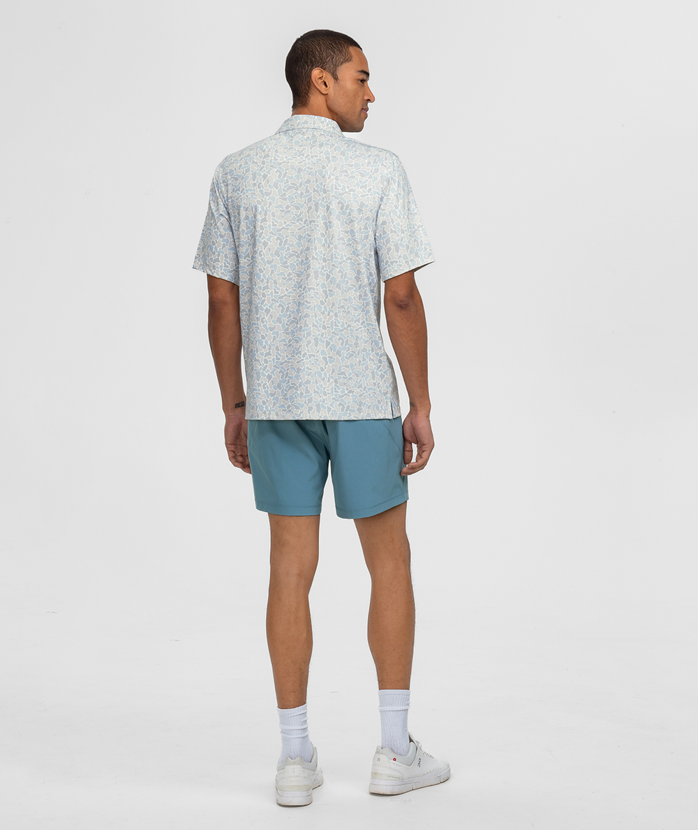 Hunters Hideaway Printed Polo - Pale Drift