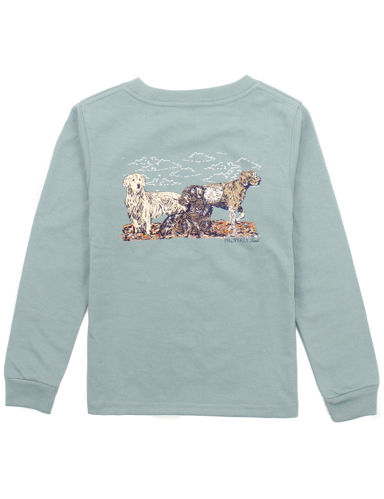 Youth Hunting Dogs LS Tee - Fog