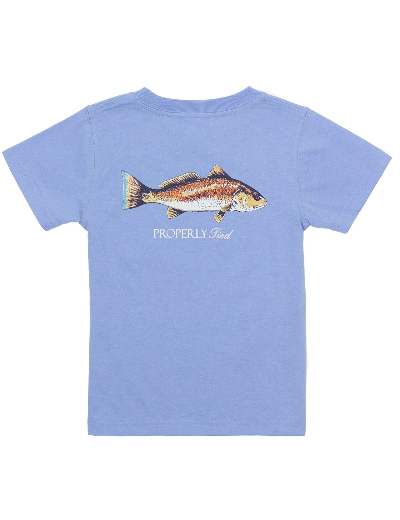 Redfish Pocket SS Tee - Light Blue