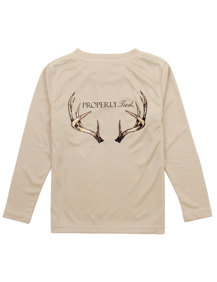 Youth - Boys Performance Tee LS Vintage Antler - Sand