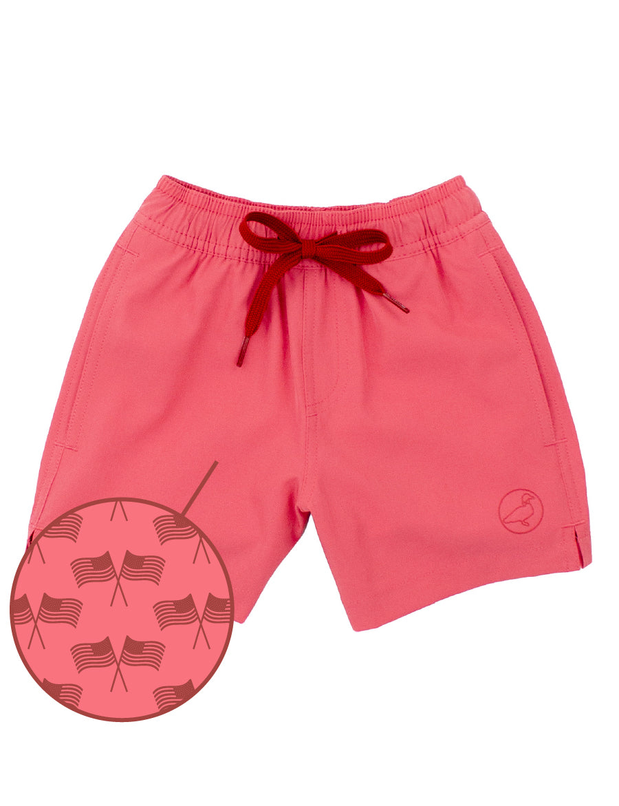 Youth - Splash Freedom Flag Swim Trunk