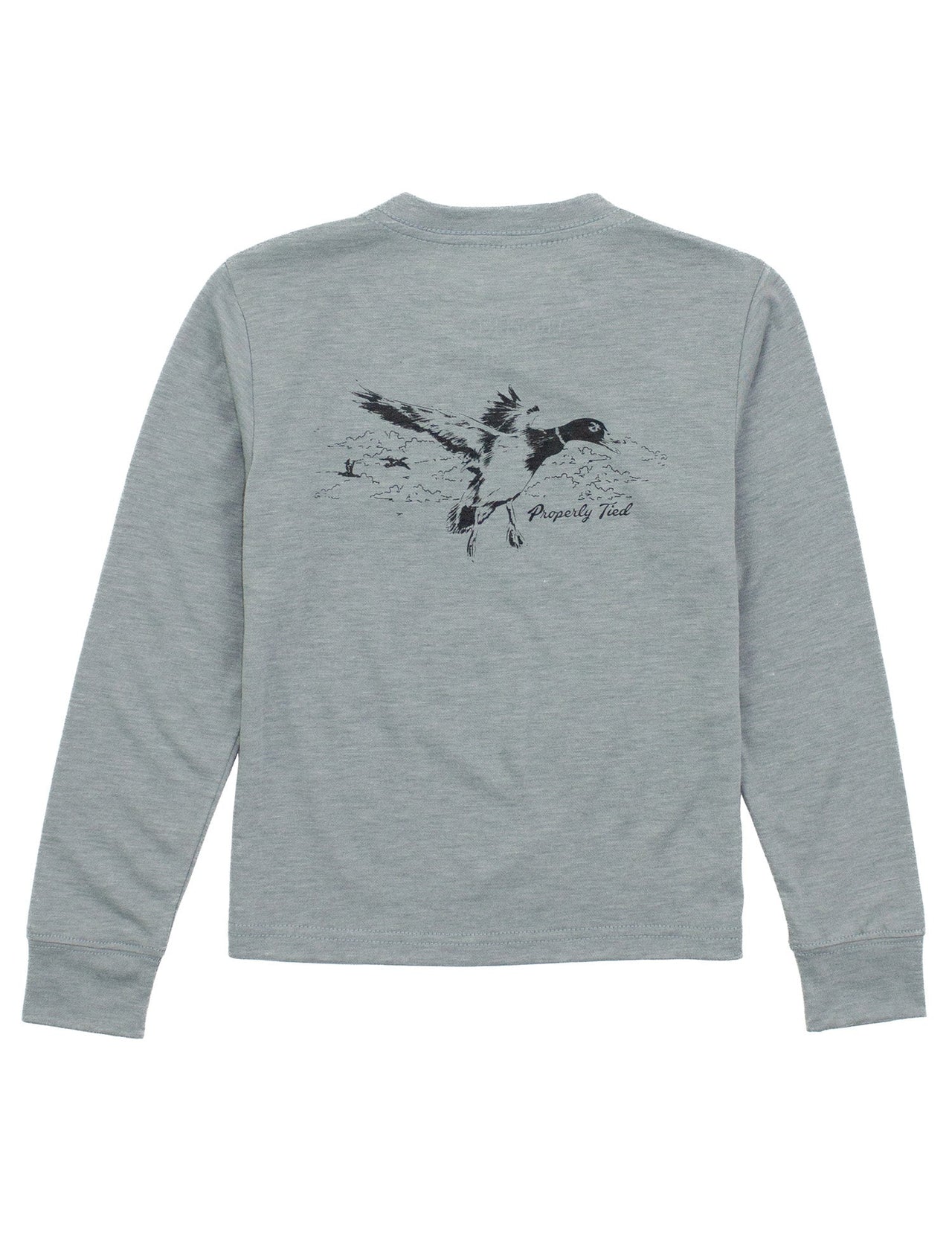 Youth Portland Flying Mallard LS Tee - Moss Grey