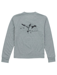 Thumbnail for Youth Portland Flying Mallard LS Tee - Moss Grey