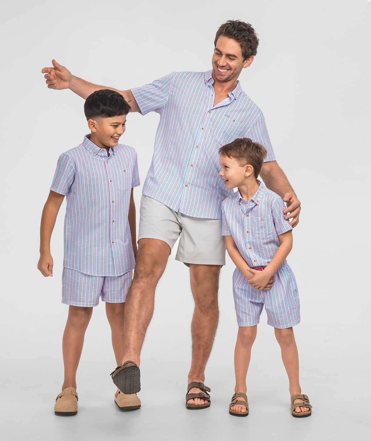 Clubhouse Seersucker Baja Shirt SS - Berry Tide