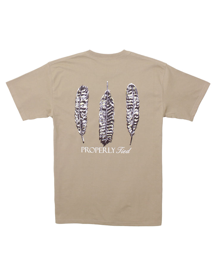 Properly Tied Triple Feather SS Tee - Sand