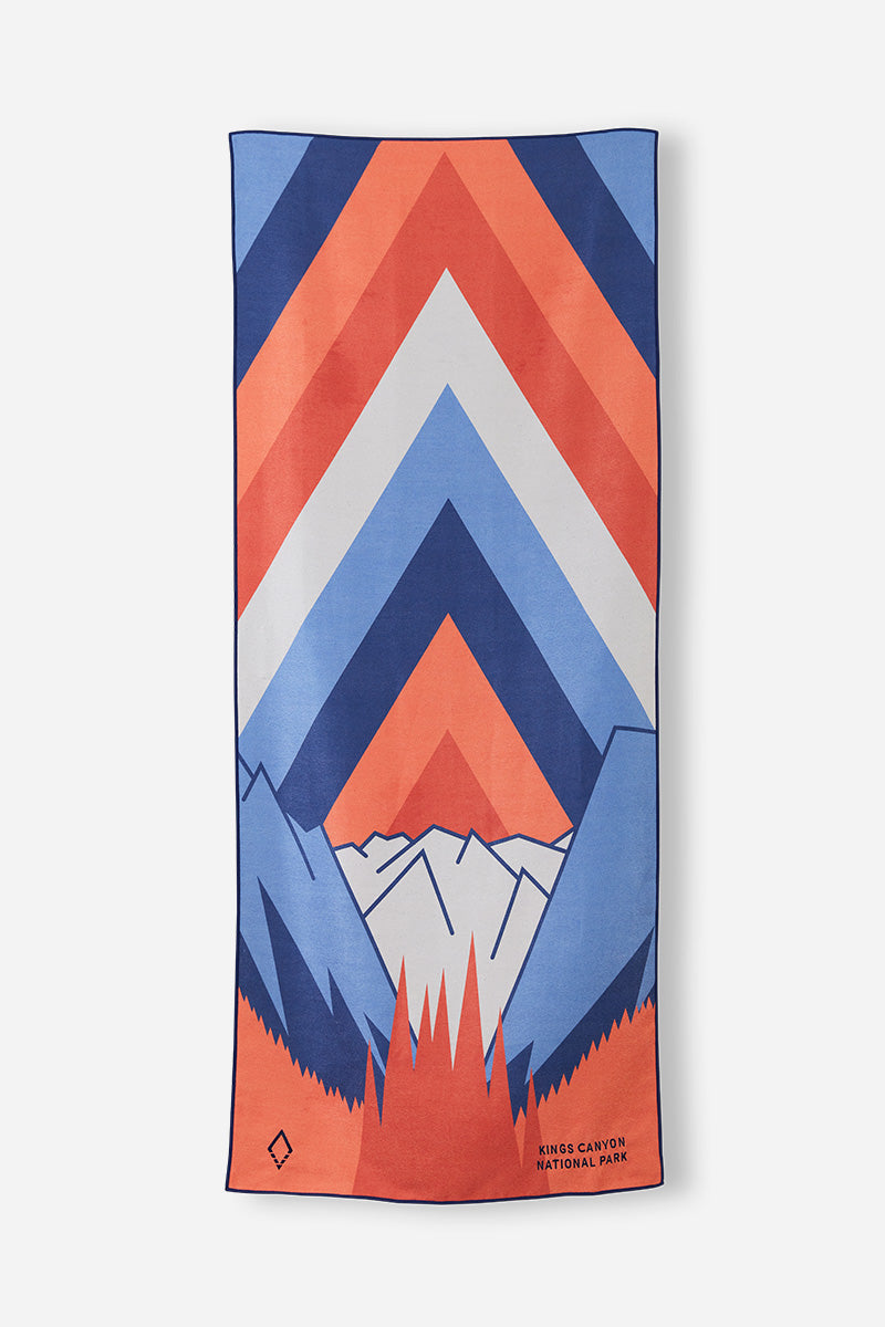 Kings Canyon National Park Blue Red Beach Towel
