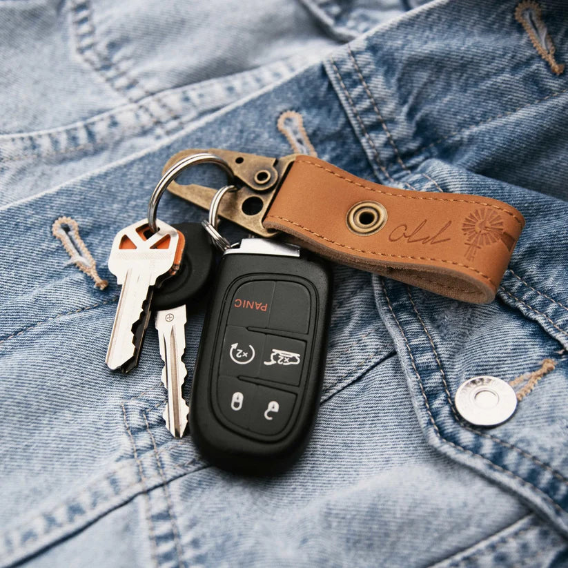 Old South Leather Key Ring