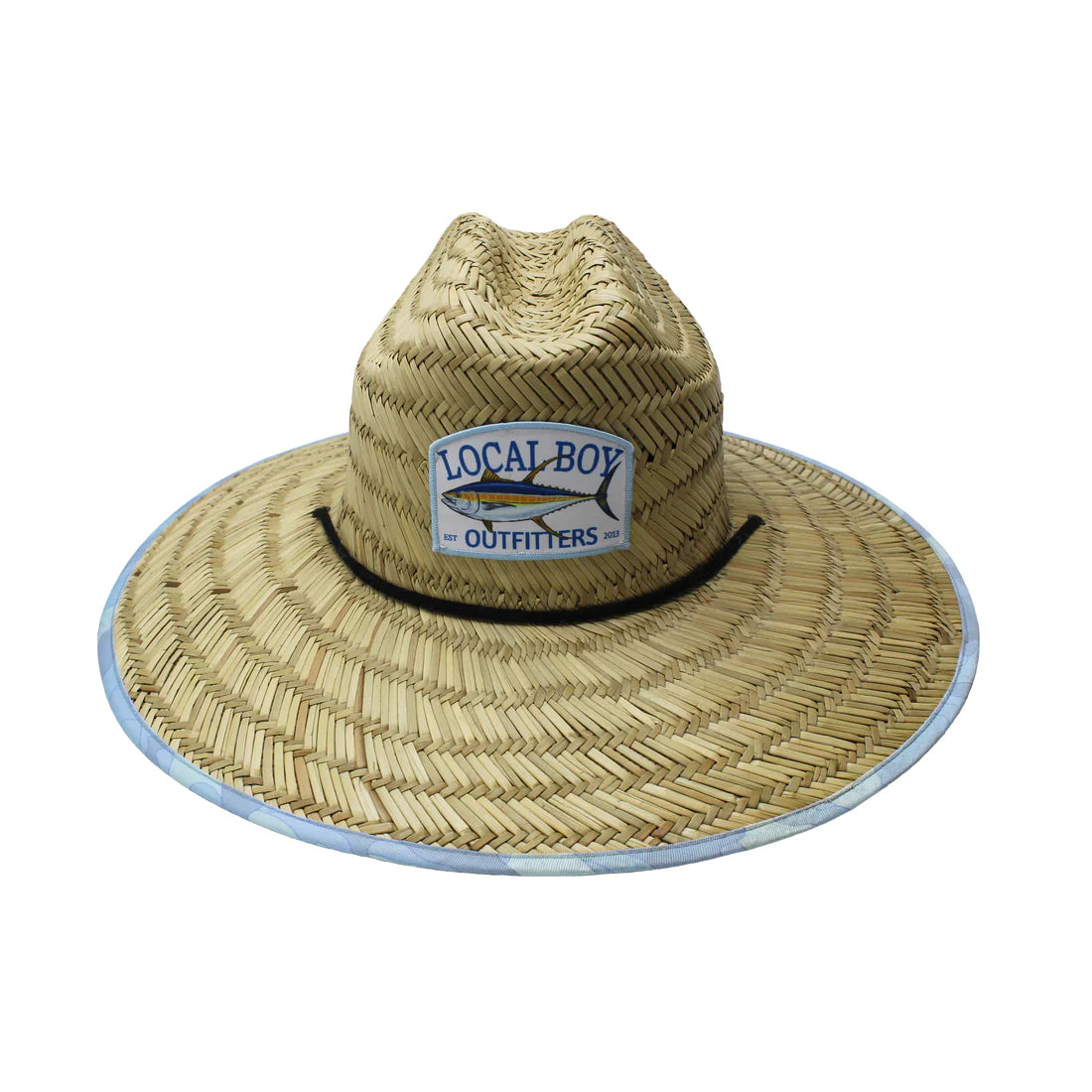 Local Boy Light Blue Camo Palm Breeze Straw Hat