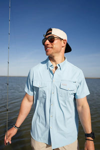 Thumbnail for Dusty Blue Performance Fishing Shirt