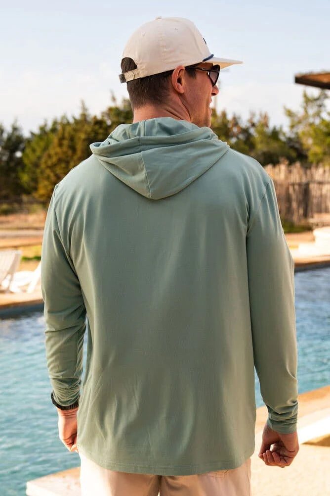 Ocean Swell Performance Hoodie - Light Green