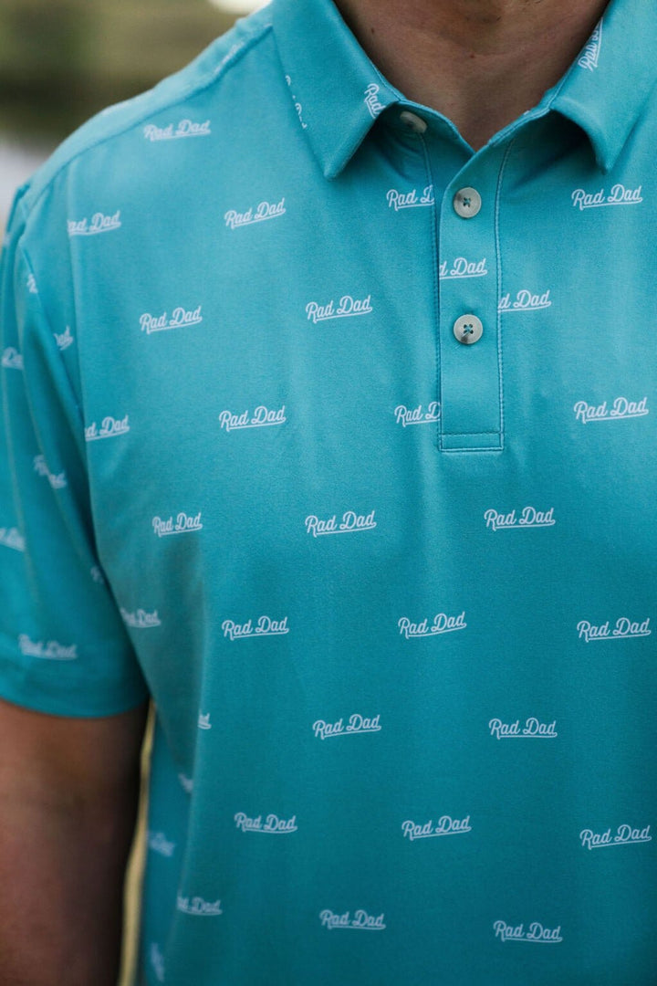 Rad Dad Performance Polo - Chalky Mint